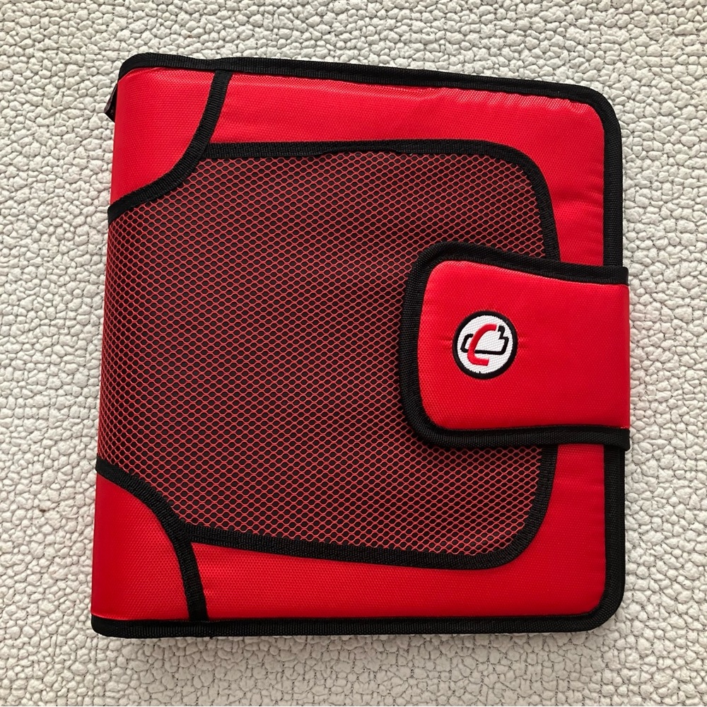 Five Star 2" 3-Ring Zipper Binders, Red/Black (29052CE8) New, unused